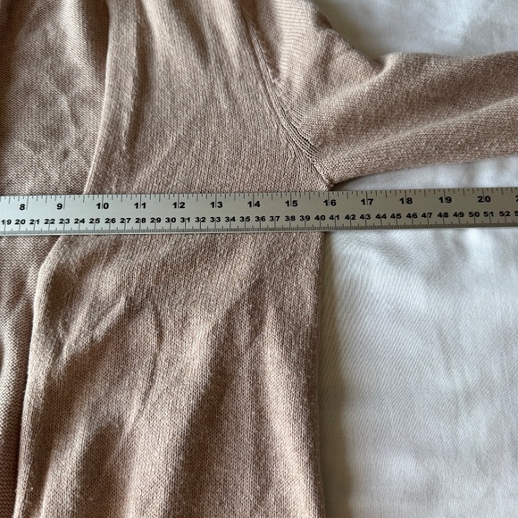 Old Navy Long Sleeve Open Front Cardigan Sweater Beige Small Pockets Career Knit - Picture 7 of 13